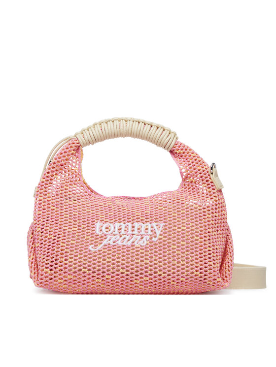 Tommy Jeans Ročna torba Tommy Jeans Tjw Summer Crochet Crossover AW0AW18779 Svetlo rožnata