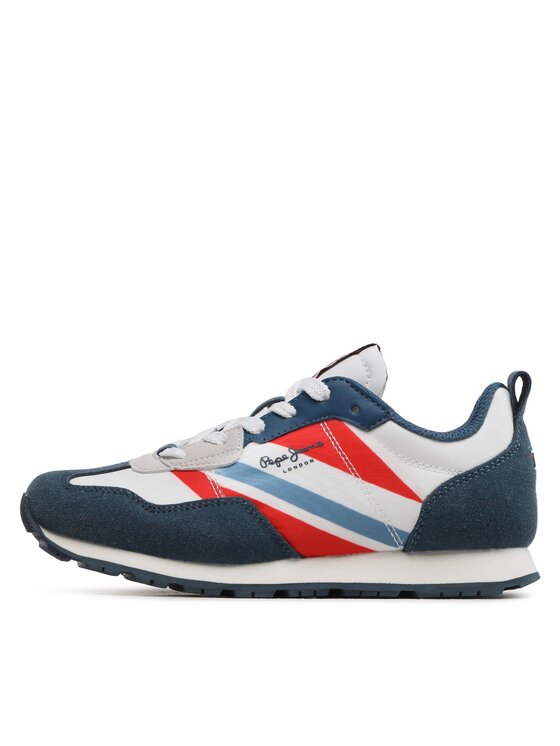 Pepe Jeans Снікерcи Pepe Jeans Foster Boy Print PBS30554 Голубий
