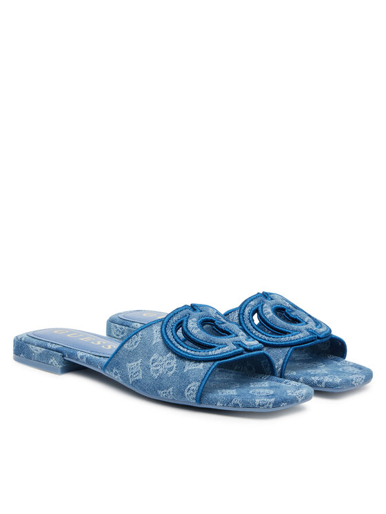 Guess Шльопанці Guess FLJTSE DEN19 Голубий
