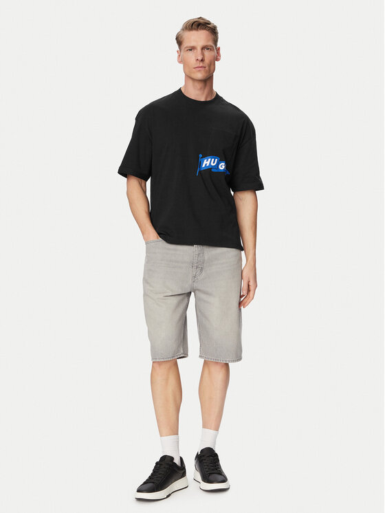 HUGO HUGO Camiseta Nohacrop 50556406 Negro Loose Fit