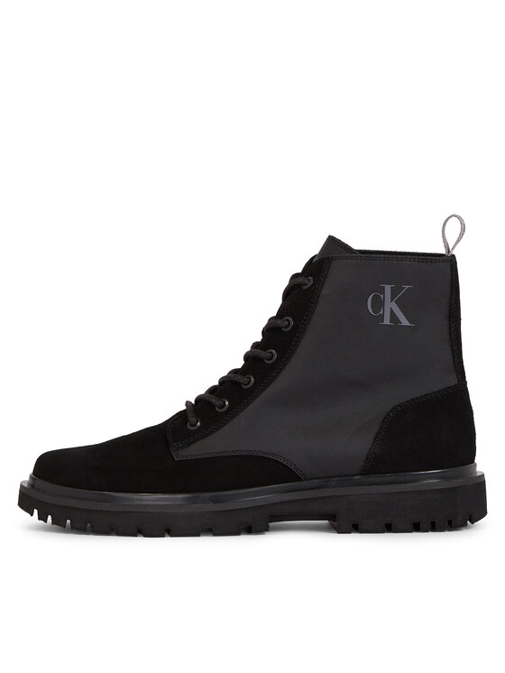 Calvin Klein Jeans Μποτίνια Calvin Klein Jeans Eva Mid Laceup Lth Boot Hiking YM0YM00842 Μαύρο