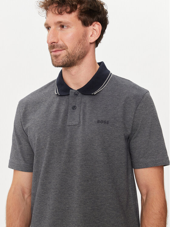 BOSS Boss Polo Peoxfordnew 50507814 Blu scuro Relaxed Fit