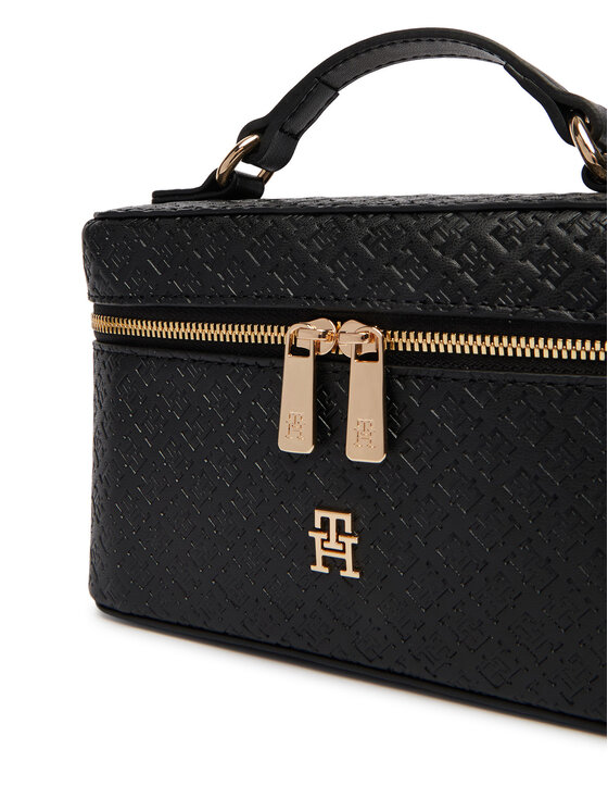Tommy Hilfiger Borsetta Tommy Hilfiger Th Icon Chain Vanity Bag Mono AW0AW19021 Nero