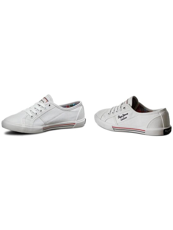 Pepe Jeans Tenisówki Pepe Jeans Aberlady Basic 17 PLS30500 Biały