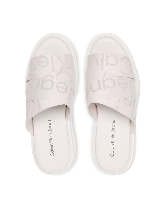 Calvin Klein Jeans Nazouváky Calvin Klein Jeans Toothy Combat Sandal Webbing YW0YW00949 Bílá
