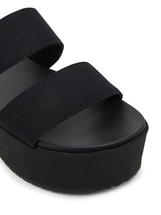 Calvin Klein Jeans Чехли Calvin Klein Jeans Flatform Sandal Webbing In YW0YW01789 Черен