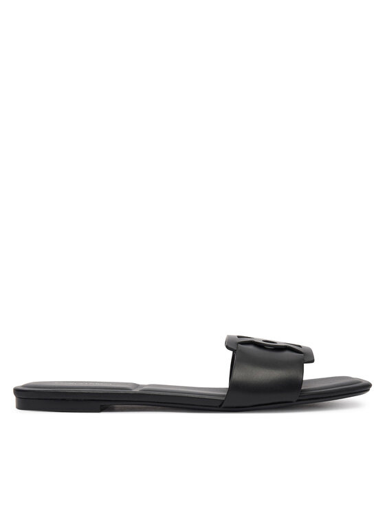 Calvin Klein Chanclas Calvin Klein Square Flat Sandal Emblem HW0HW03128 Negro