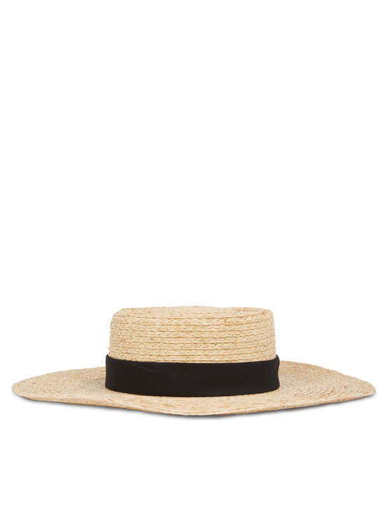 Calvin Klein Klobouk Calvin Klein Ck Metal Linen Band Straw Hat K60K612915 Béžová