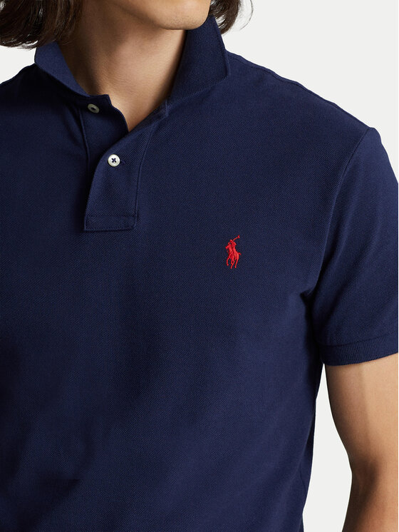 Polo Ralph Lauren Polo Ralph Lauren Поло Core Replen 710795080 Cиній Slim Fit