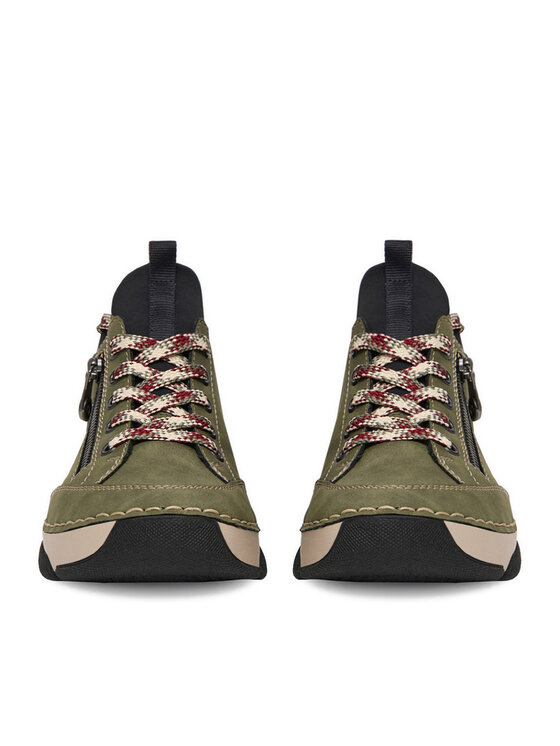Rieker Sneakersy Rieker 45973-54 Zelená