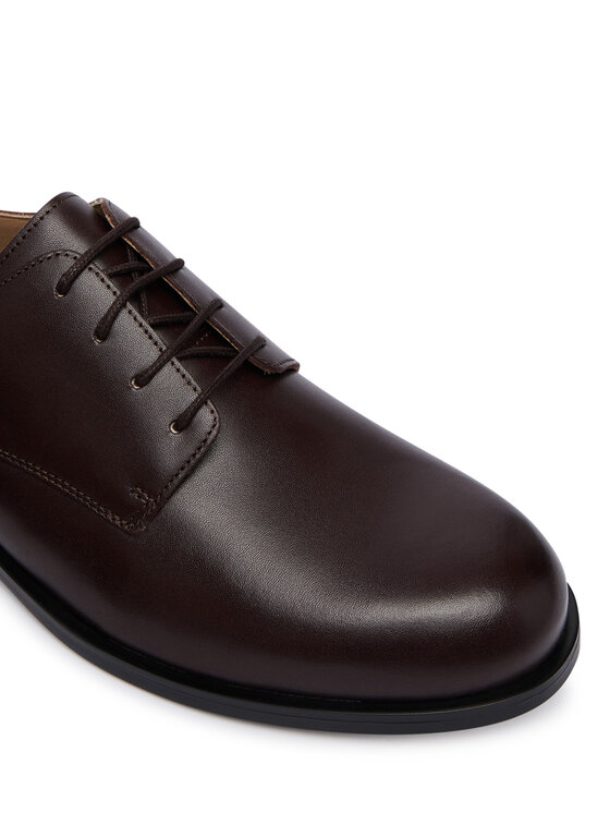 Calvin Klein Zapatos hasta el tobillo Calvin Klein Ess Rubber Derby Lth HM0HM02056 Marrón oscuro