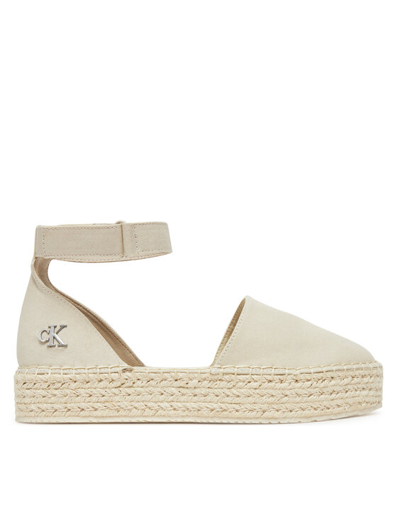 Calvin Klein Jeans Espadrilky Calvin Klein Jeans Flatform Espadrille Sling Mg YW0YW01735 Béžová