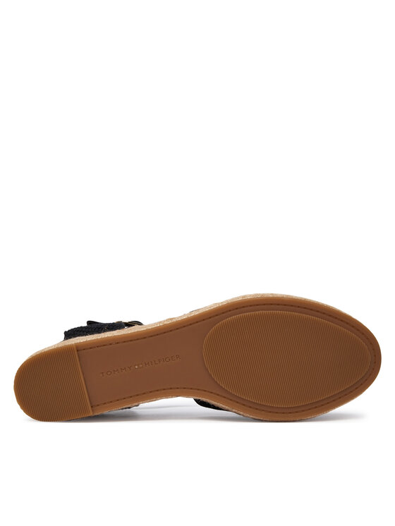 Tommy Hilfiger Espadryle Tommy Hilfiger Mid Wedge Espad Closed Toe FW0FW09233 Czarny