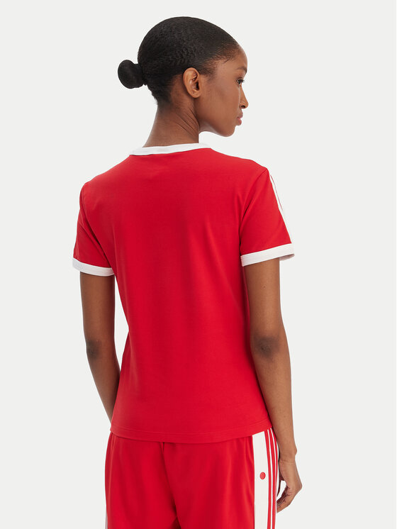 adidas adidas Футболка 3-Stripes KD3676 Червоний Slim Fit