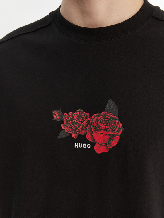 HUGO HUGO Camiseta Domans 50564642 Negro Oversize