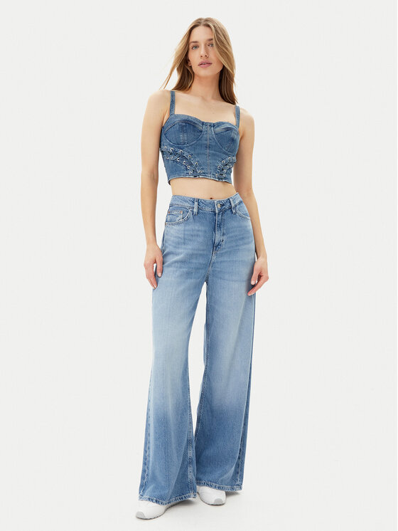 Guess Guess Топ W5GH86 D4H7C Голубий Regular Fit