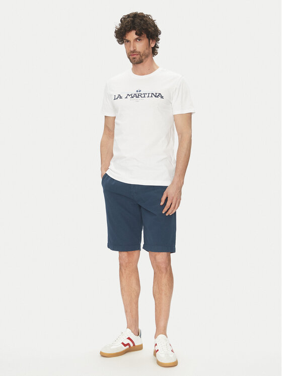 La Martina La Martina Футболка Aguer MAR304 JS206 Білий Regular Fit
