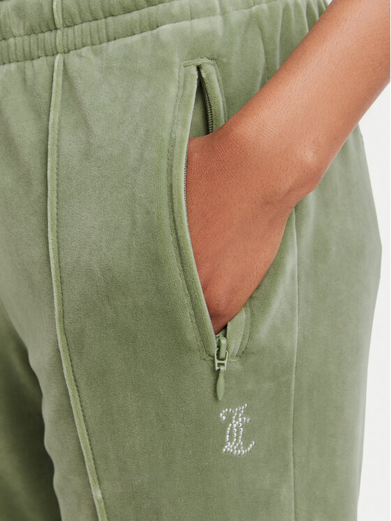 Juicy Couture Juicy Couture Παντελόνι φόρμας Tina JCAPW045 Σκούρο πράσινο Regular Fit