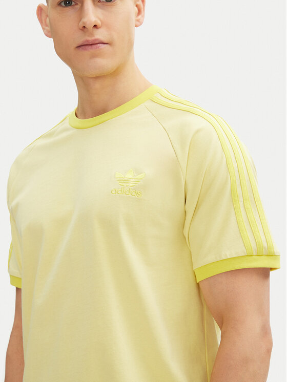 adidas adidas Marškinėliai adicolor Classics 3-Stripes JN7021 Geltona Slim Fit