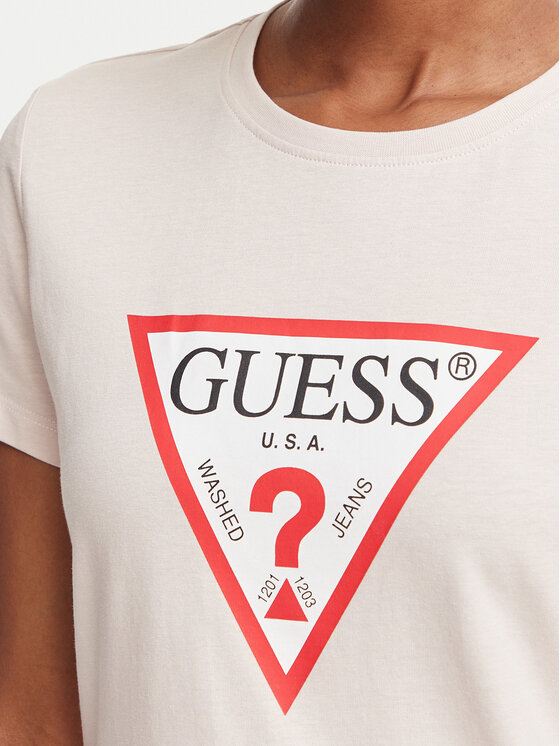 Guess Guess Camiseta W1YI1B I3Z14 Rosa claro Regular Fit