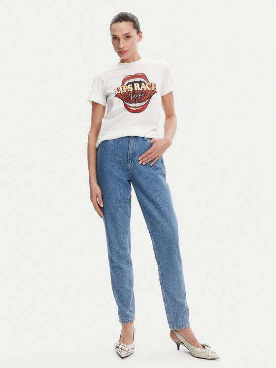 PINKO PINKO T-Shirt Trapani 105050 A2D8 Λευκό Regular Fit