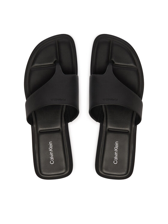 Calvin Klein Джапанки Calvin Klein Leather Toe Post Sandals HW0HW02866 Черен