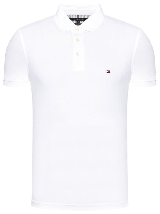 Tommy Hilfiger Tommy Hilfiger Pólóing 1985 MW0MW17771 Fehér Slim Fit