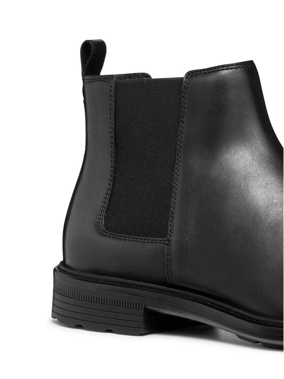 Geox Kotníková obuv s elastickým prvkem Geox Walk Pleasure U567KA-00043 C9999 Černá