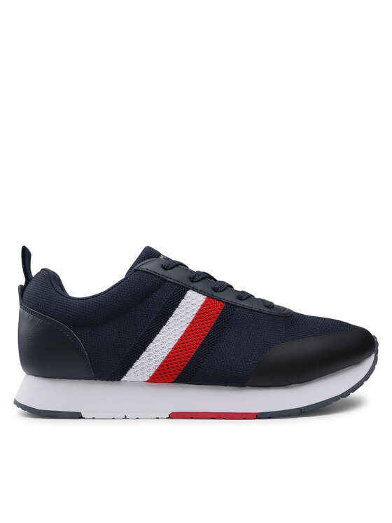 Tommy Hilfiger Zapatillas Tommy Hilfiger Retro Knit Stripes Runner FM0FM03610 Azul marino
