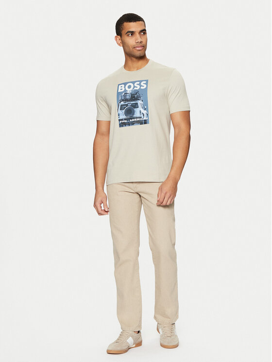 BOSS BOSS Футболка Te_Mextour 50535079 Бежевий Regular Fit