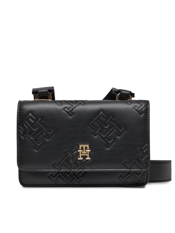 Tommy Hilfiger Torbica Tommy Hilfiger Th Refined Crossover Mono AW0AW15727 Crna