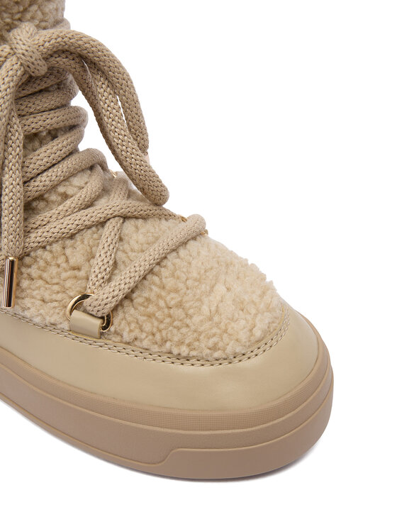 Tommy Hilfiger Škornji za sneg Tommy Hilfiger Faux Shearling Snowboot FW0FW08788 Écru