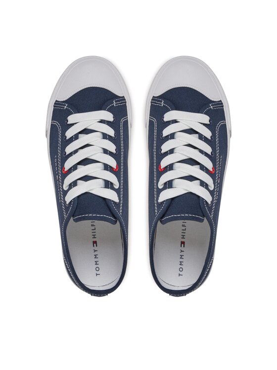 Tommy Hilfiger Кецове Tommy Hilfiger Low Cut Lace Up Sneaker T3X9-33324-0890 S Тъмносин