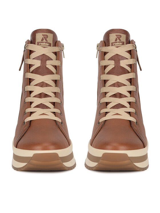 Rieker Revolution Lifestyle Šnurovacia obuv Rieker Revolution Lifestyle W0962-24 Hnedá