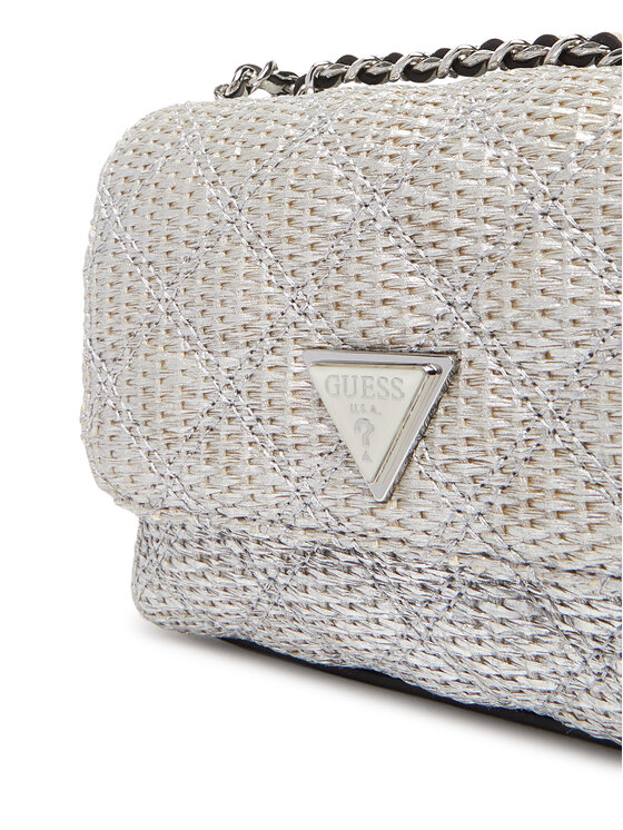 Guess Kabelka Guess Giully II Mini HWQM96 73740 Strieborná