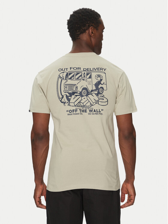 Vans Vans T-shirt Next Stop VN000NHPZUJ1 Beige Regular Fit