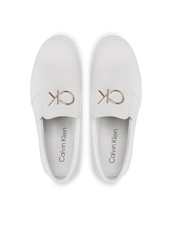 Calvin Klein Сникърси Calvin Klein Flatform Cupsole Slip On W/Hw HW0HW01421 Бял