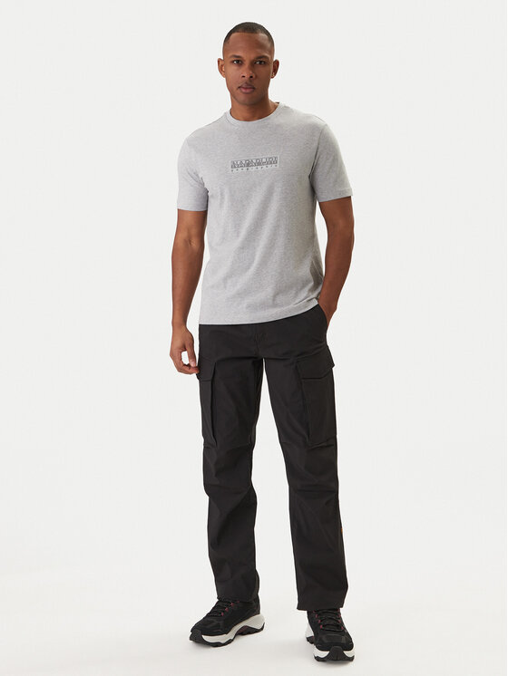Napapijri Napapijri Camiseta S-Box Logo NP0A4IFL Gris Regular Fit