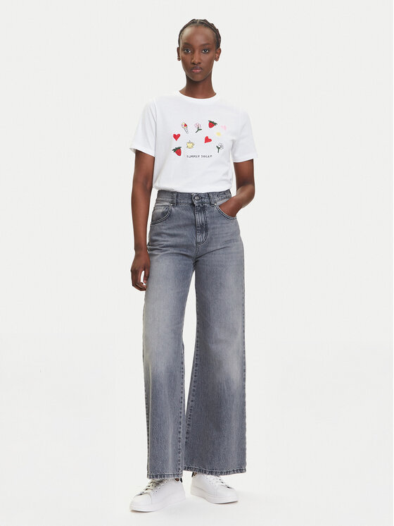 Pieces Pieces Футболка Funly 17160308 Білий Regular Fit