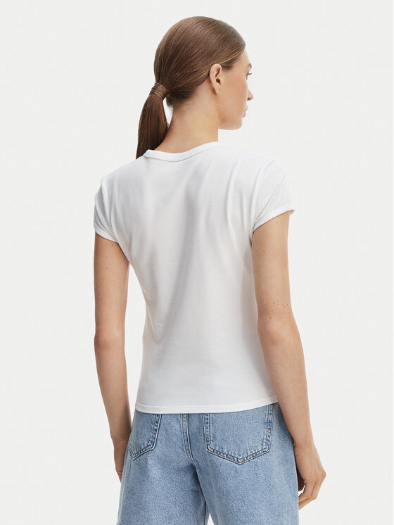 Calvin Klein Jeans Calvin Klein Jeans Camiseta Graphic Logo LV047F815G Blanco Slim Fit