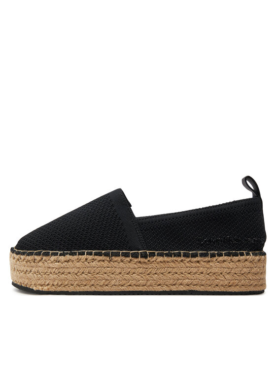 Calvin Klein Jeans Espadryle Calvin Klein Jeans Platform Espadrille Uc YW0YW01377 Czarny