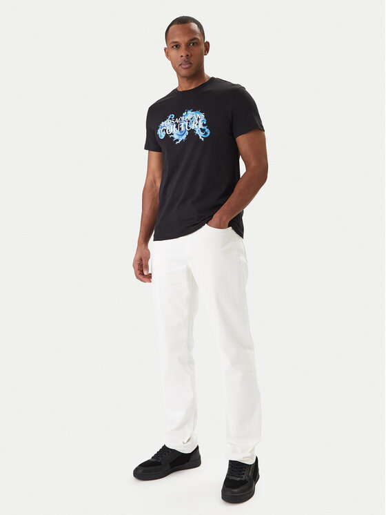 Versace Jeans Couture Versace Jeans Couture Camiseta 80GAHE02 CJ00E Negro Regular Fit