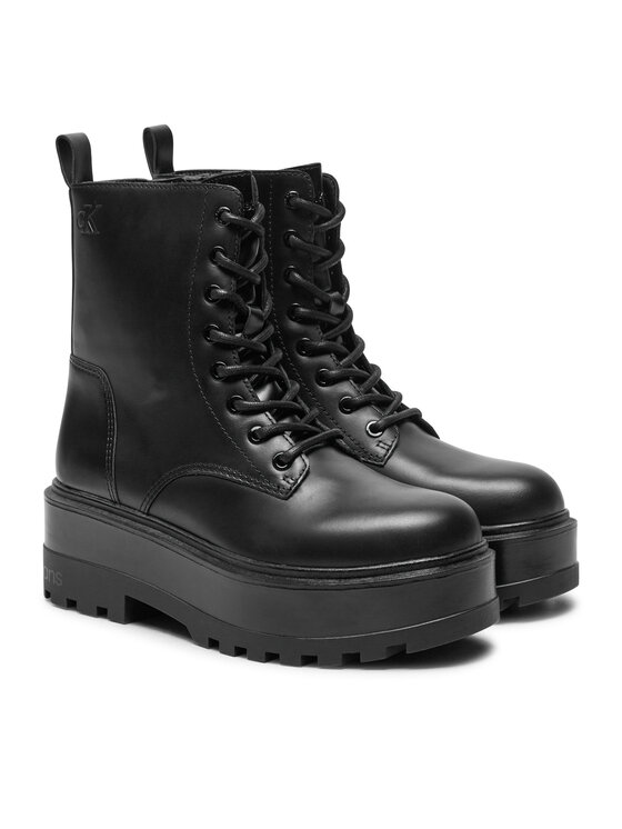 Calvin Klein Jeans Outdoorová obuv Calvin Klein Jeans Flatform YW0YW01535 Čierna