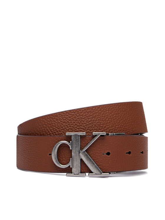 Calvin Klein Ζώνη Calvin Klein Ck Buckle Tumbled 35Mm Adj/Rev LV04D7049G Καφέ