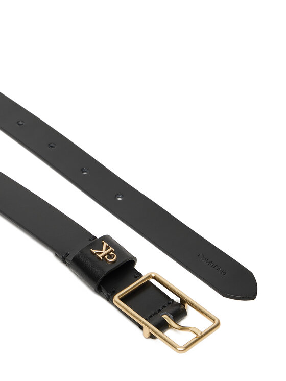 Calvin Klein Pasek Damski Calvin Klein Square Buckle Ck Loop 25Mm LV04F7050G Czarny