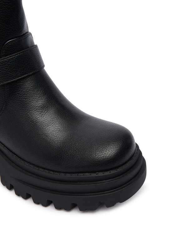 Buffalo Μποτάκια Buffalo Bravr Biker Lo 1220067 Μαύρο