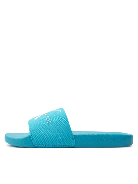 Calvin Klein Jeans Papucs Calvin Klein Jeans Slide Monogram Co YW0YW00103 Kék