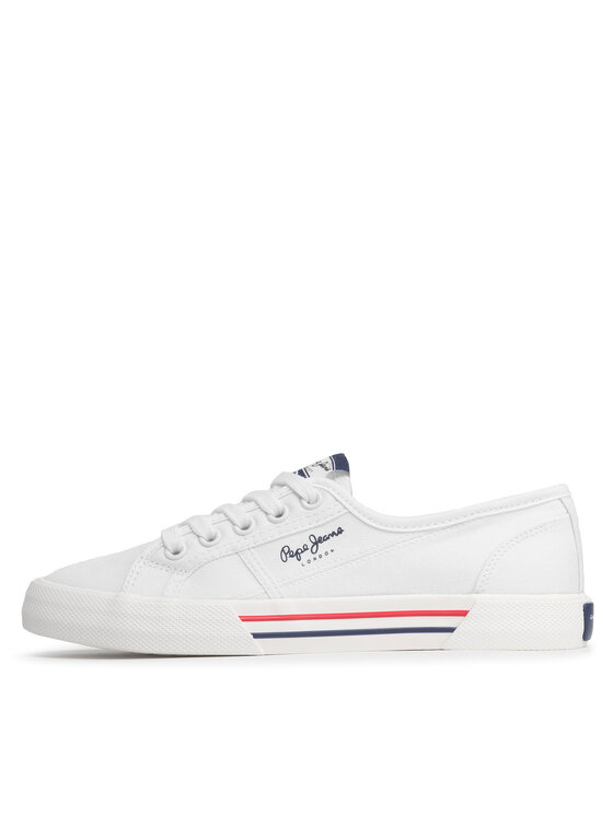 Pepe Jeans Tenisówki Pepe Jeans Brady W Basic PLS31287 Biały