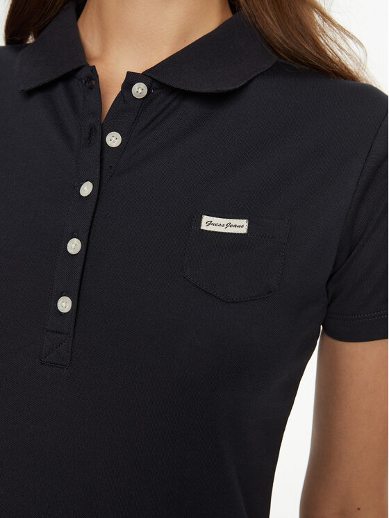 Guess Guess Поло W5RP47 KARS2 Cиній Regular Fit
