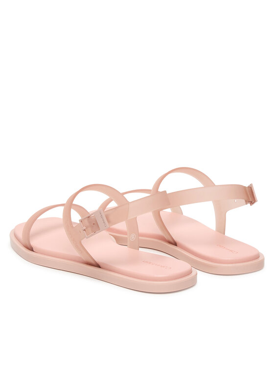 Calvin Klein Sandały Calvin Klein Jelly Sandal Sling Mat Tran Tpu HW0HW02969 Beżowy